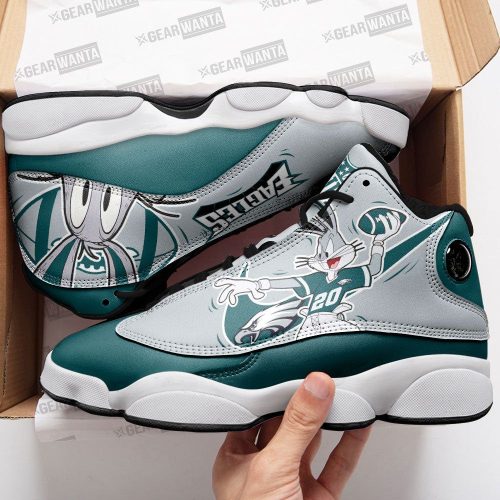 Philadelphia Eagles Bugs Bunny Air Jordan 13 Sneaker Custom For Fans Gift