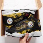 Pittsburgh Steelers Camo Air Jordan 13 Sneaker Custom For Fans Gift