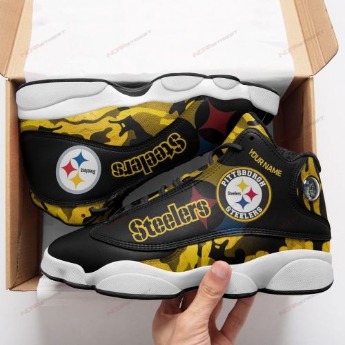 Pittsburgh Steelers Camo Air Jordan 13 Sneaker Custom For Fans Gift