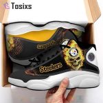 Pittsburgh Steelers Skull Air Jordan 13 Sneaker Custom For Fans Gift