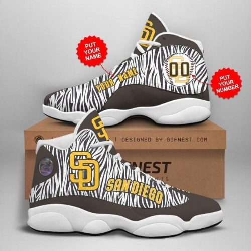 San Diego Padres Air Jordan 13 Sneaker Custom For Fans  Unisex Shoes Gift