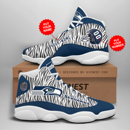 Seattle Seahawks Air Jordan 13 Sneaker Custom For Fans Gift
