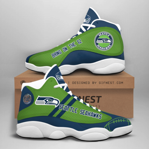 Seattle Seahawks Air Jordan 13 Sneaker Custom For Fans Gift