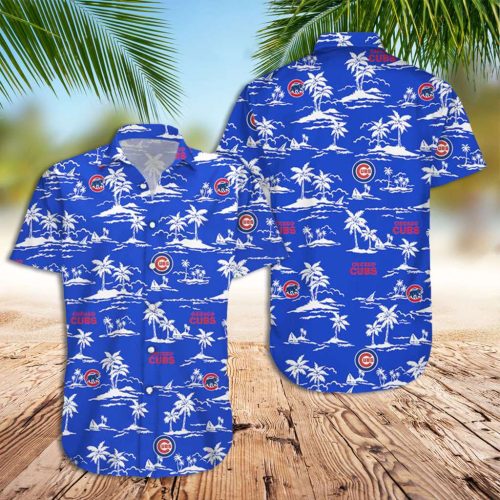 Cubs Hawaiian Shirt: Chicago Cubs Landscape Design – Officially Licensed MLB Apparel