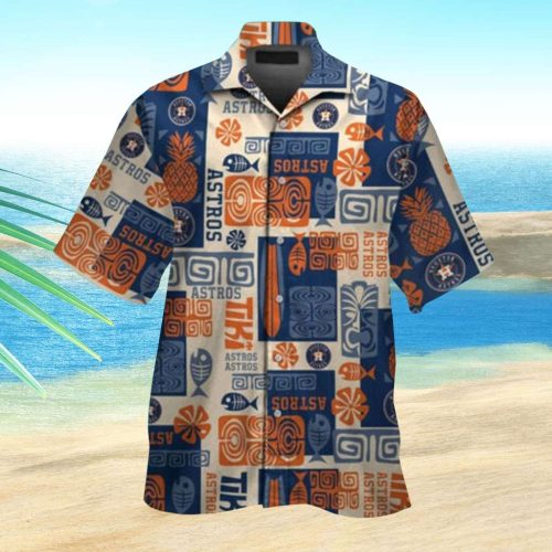 Official Houston Astros Hawaiian Shirt – Tiki Textures Design