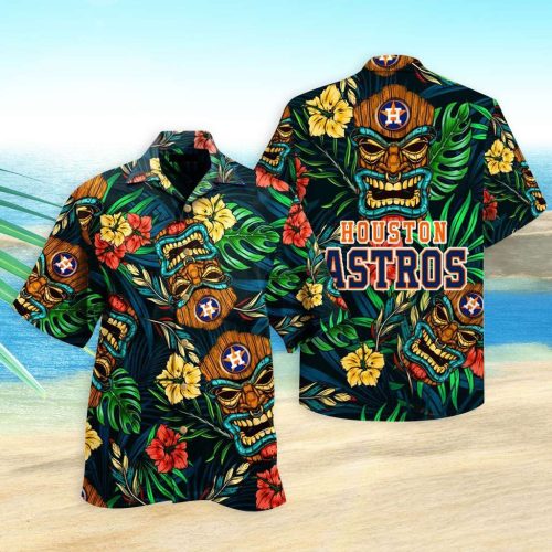 Authentic Astros Hawaiian Shirt Houston Astros Tiki Aloha Shirt