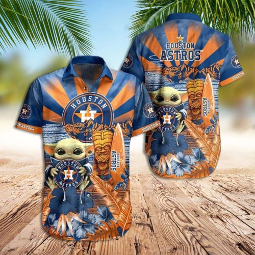 Baby Yoda Houston Astros Hawaiian Shirt – Official MLB Merchandise