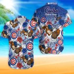 Cubs Hawaiian Shirt: Funny Chicago Cubs Floral America Flag Custom Shirts
