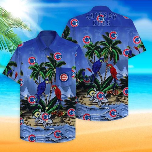 Chicago Cubs Parrots Couple Hawaiian Shirt – Official Cubs Hawaiian Shirt