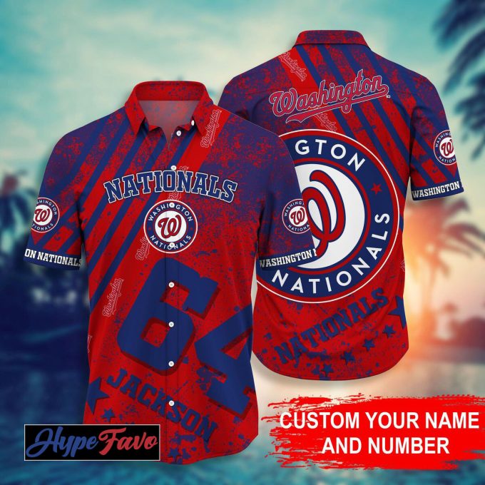 Custom Washington Nationals MLB Hawaiian Shirt – Personalized Fan Gear