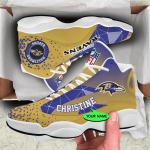 Baltimore Ravens Personalized Jordan 13 Shoes