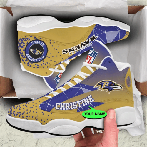 Baltimore Ravens Personalized Jordan 13 Shoes