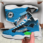 Carolina Panthers Personalized Jordan 13 Shoes