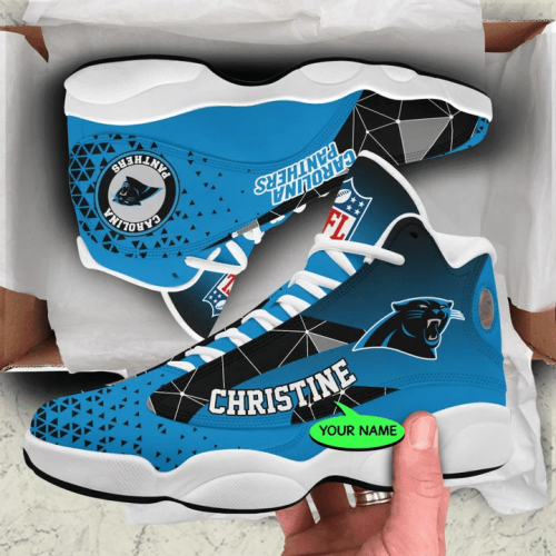 Carolina Panthers Personalized Jordan 13 Shoes