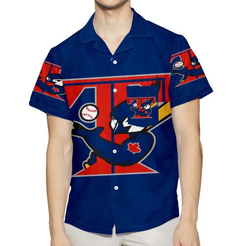 Toronto Blue Jays Danny Mascot 3D All Over Print Hawaiian Shirt - Perfect Summer Beach Gift for Men and Women with Pocket