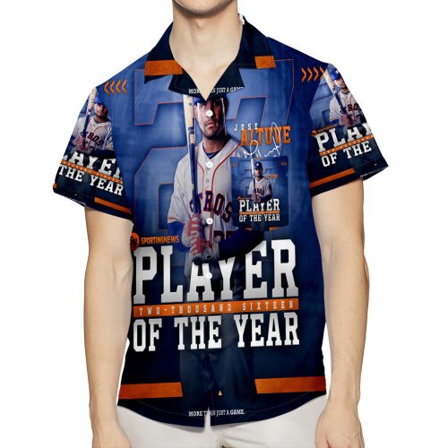 Jose Altuve 27 Houston Astros 3D All Over Print Hawaiian Shirt - Perfect Summer Gift for Men and Women with Pocket