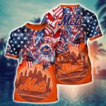 MLB New York Mets Hawaiian Heatwave 3D T-Shirt – Perfect for Sports Fans