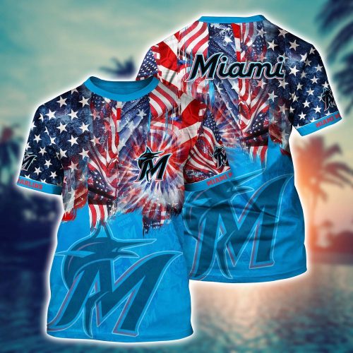 MLB Miami Marlins Hawaiian Heatwave 3D T-Shirt – For Sports Fans