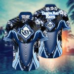 MLB Tampa Bay Rays Hawaiian Shirt: Flower Grandstand Glamour for Fans