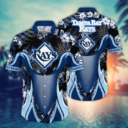 MLB Tampa Bay Rays Hawaiian Shirt: Flower Grandstand Glamour for Fans