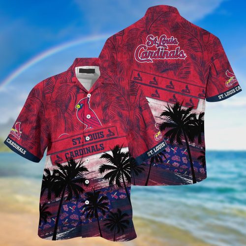 MLB St Louis Cardinals Hawaiian Shirt with Palm Tree Pattern – Perfect for Fans of Sports!