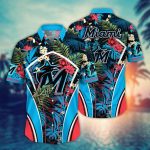 MLB Miami Marlins Hawaiian Shirt: Flower Strike A Style Pose For Fans