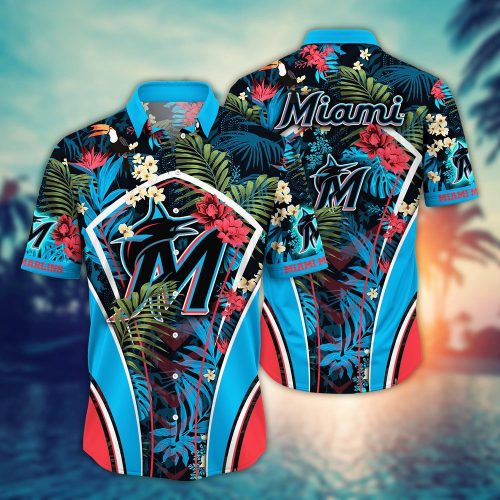 MLB Miami Marlins Hawaiian Shirt: Flower Strike A Style Pose For Fans