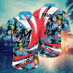 MLB Miami Marlins Hawaiian Shirt: Bloom in Glory for Fans MLB Miami Marlins Hawaiian Shirt: Bloom in Glory for Fans