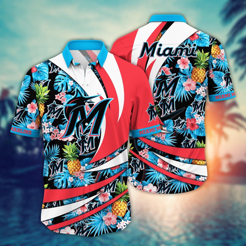 MLB Miami Marlins Hawaiian Shirt: Bloom in Glory for Fans MLB Miami Marlins Hawaiian Shirt: Bloom in Glory for Fans