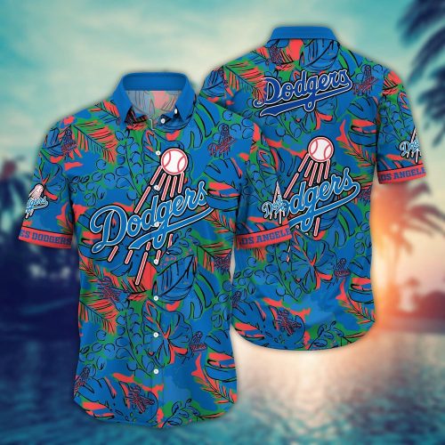 MLB Los Angeles Dodgers Hawaiian Shirt: Flower Palm Tree Paradise for Fans