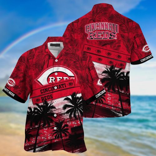 MLB Cincinnati Reds Hawaiian Shirt with Palm Tree Pattern – Perfect for Fans of Sports