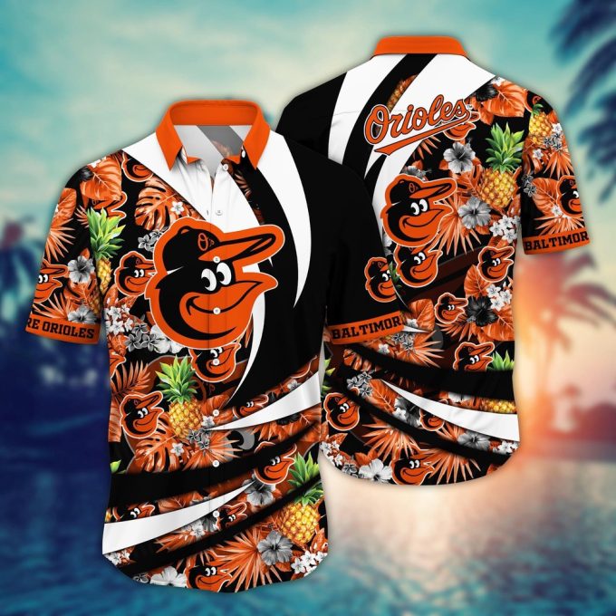 Baltimore Orioles Hawaiian Shirt: Flower Bloom in Glory for MLB Fans