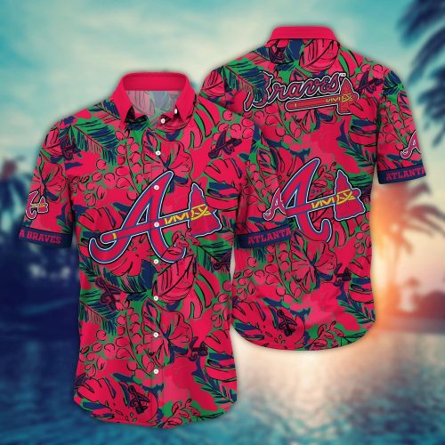 MLB Atlanta Braves Hawaiian Shirt: Fan Paradise with Flower & Palm Tree Design