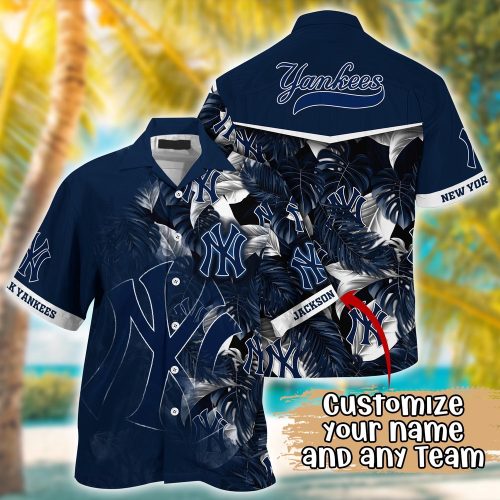 MLB New York Yankees Custom Hawaiian Shirt: Radiant Rhythms for Fans
