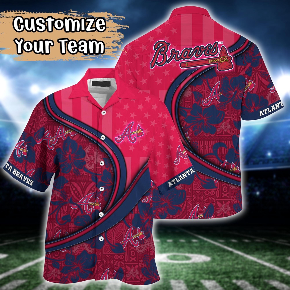 Atlanta Braves MLB Custom Hawaiian Shirt – Perfect for Fans! Atlanta Braves MLB Custom Hawaiian Shirt – Perfect for Fans!
