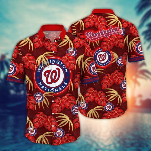 MLB Washington Nationals Hawaiian Shirt: Floral Symphony Gift for Fans