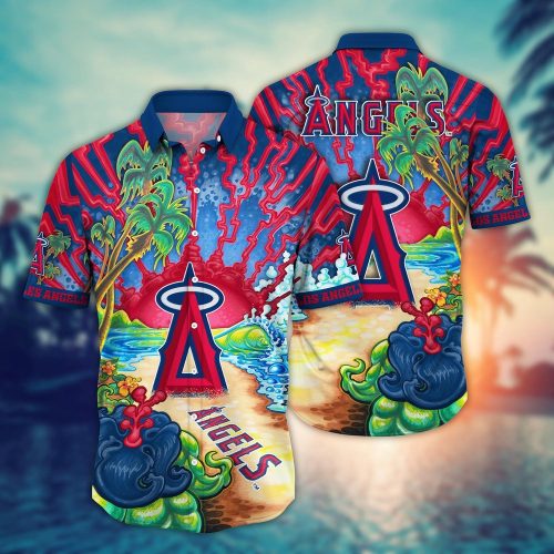 MLB Los Angeles Angels Hawaiian Shirt: Diamond Dreamscape for Sports Fans