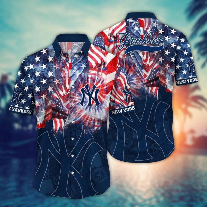 MLB New York Yankees Hawaiian Shirt: Game Day Aloha Style for Fans