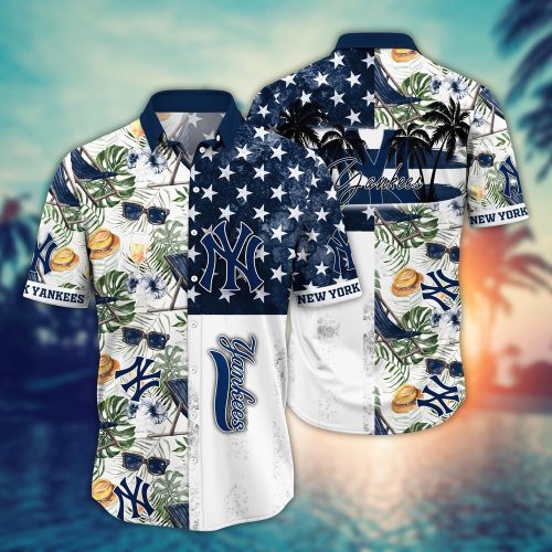 MLB New York Yankees Hawaiian Shirt: Flower Home Run Threads for Fans