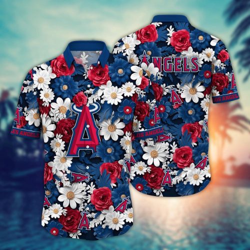 Los Angeles Angels Hawaiian Shirt: Floral Fusion Fashion for MLB Fans