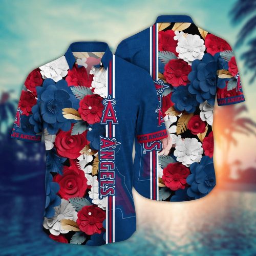 MLB Los Angeles Angels Hawaiian Shirt: Floral Fashion Frenzy for Sport Fans