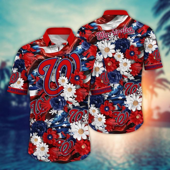 MLB Washington Nationals Independence Day Hawaiian Shirt for Cool Fans