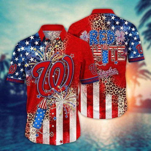 MLB Washington Nationals Independence Day Aloha Shirt for Cool Fans