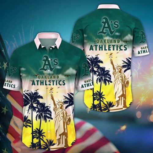 MLB Oakland Athletics Hawaiian Shirt: Sunrise to Sunset for Stylish Fans