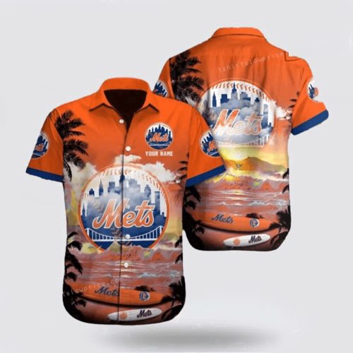 MLB New York Mets Custom Hawaiian Shirt: Surf in Style & Show Your Fan Spirit!