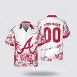 MLB Atlanta Braves Custom Hawaiian Shirt: Summer 3D Flower Pattern for Fan