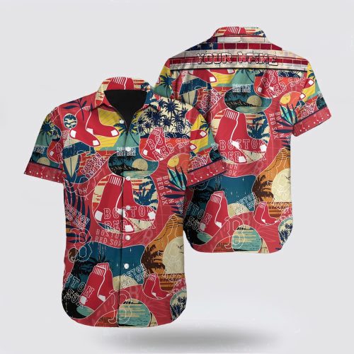 MLB Boston Red Sox Custom Hawaiian Shirt – Embrace Summer in Style!