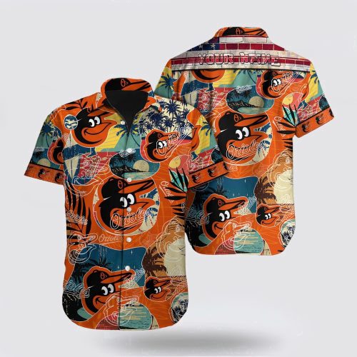 MLB Baltimore Orioles Custom Hawaiian Shirt – Surf in Style as a Fan!