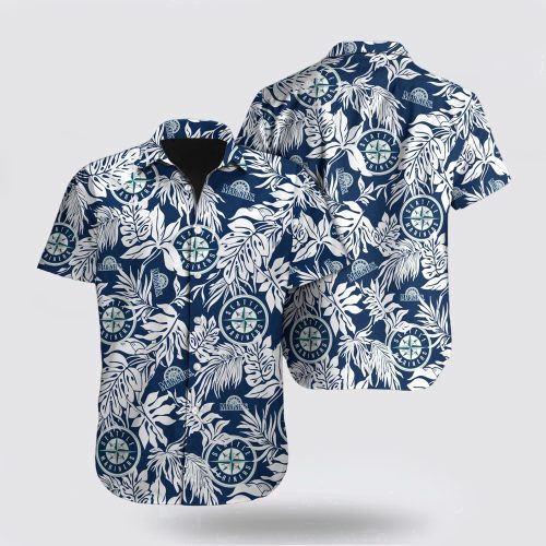 MLB Seattle Mariners Hawaiian Shirt – Leaf Pattern Fan Gear