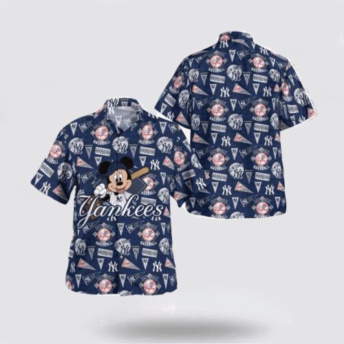 MLB New York Yankees Hawaiian Shirt: Surf in Style with Cool Beach Outfits for Fans